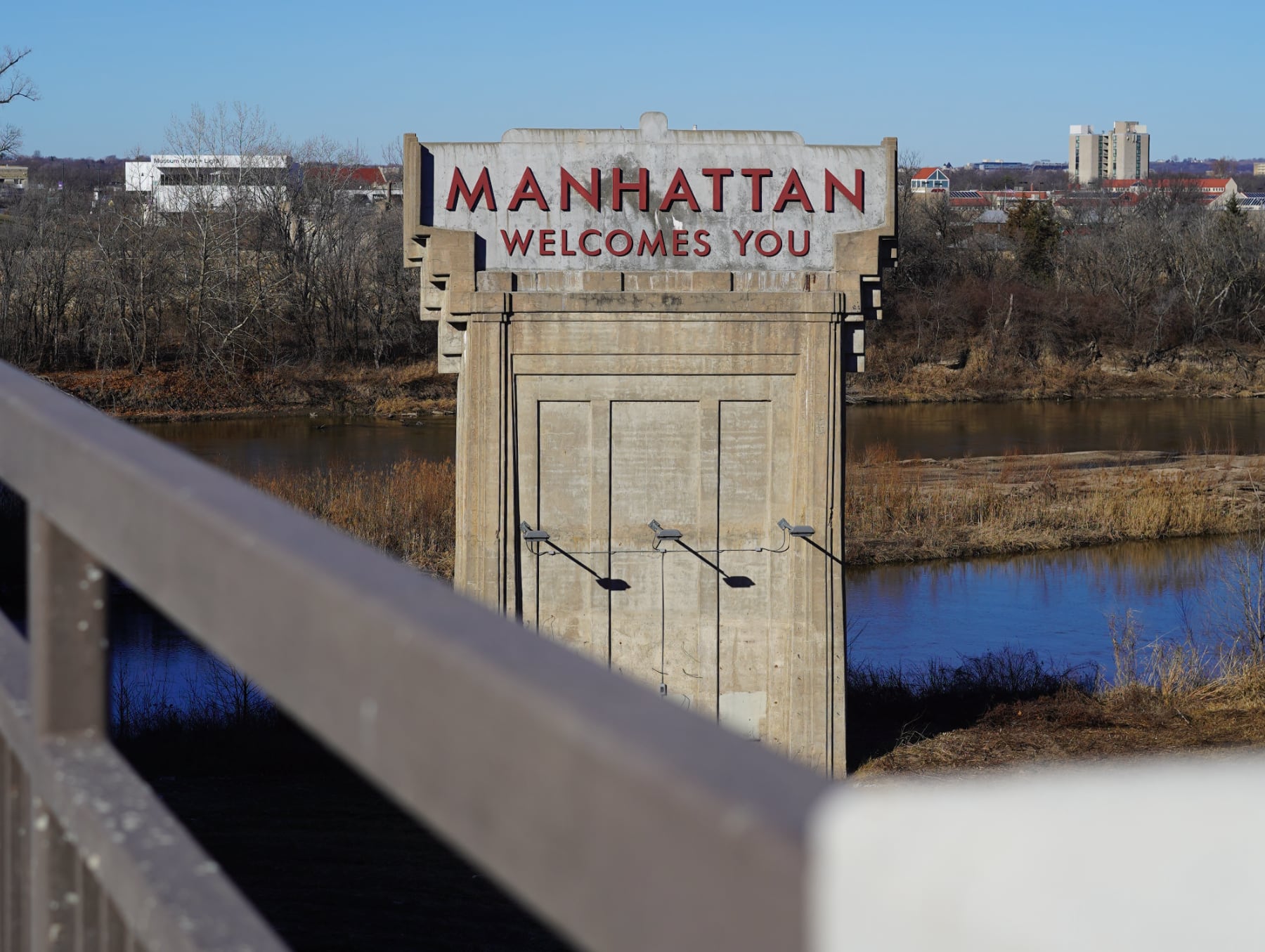 Manhattan Kansas Welcome Sign
